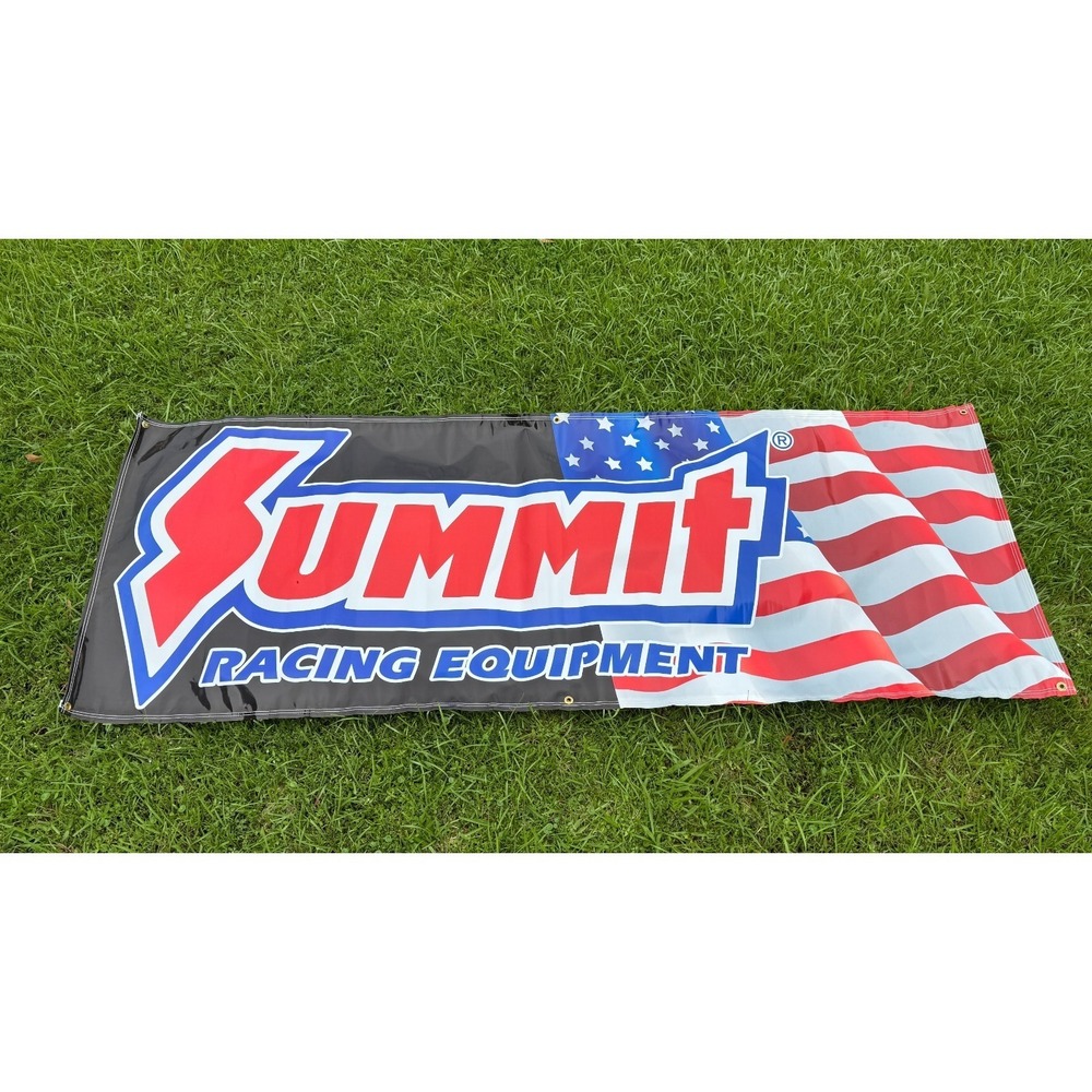 Rare Large Summit Racing Equipment Poly Wall Event Banner Sign Man Cave 8' x 3'